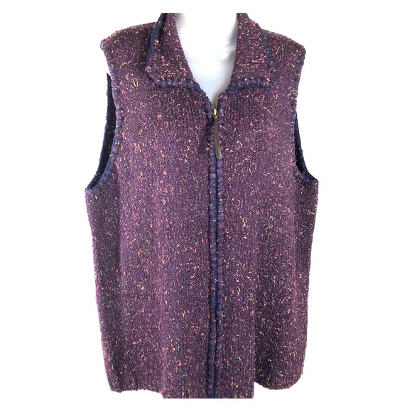 Erika Jackets & Blazers - Erika Vintage Zip Sweater Vest |  Womens 1X